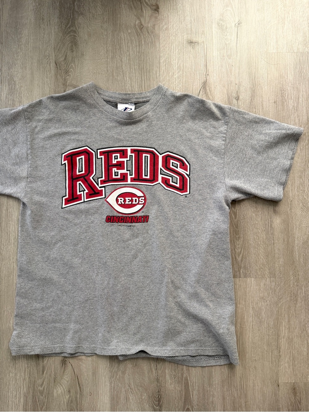 Vintage 1989 Logo Athletic MLB Baseball Cincinnati Reds Embroidered short sleeve